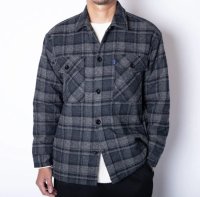  (TURN ME ON / ターンミーオン) チェックネル×キルティングJKT(BLACK) (MENS)M/Lサイズ