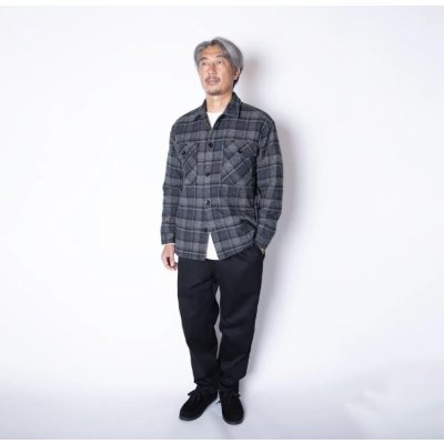 画像4:  (TURN ME ON / ターンミーオン) チェックネル×キルティングJKT(BLACK) (MENS)M/Lサイズ