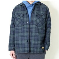 (TURN ME ON / ターンミーオン) チェックネル×キルティングJKT(BLUE) (MENS)M/Lサイズ