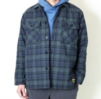  (TURN ME ON / ターンミーオン) チェックネル×キルティングJKT(BLUE) (MENS)M/Lサイズ