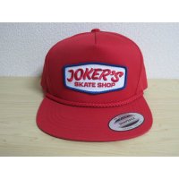 ■カリフォルニア ハンティントンビーチのスケボーショップ [JOKERS SKATE SHOP] オリジナル スナップバックキャップ■レッド■USA買付商品