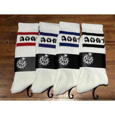 画像1: (DOGTOWN/ドッグタウン) ロゴラインクルーソックス 