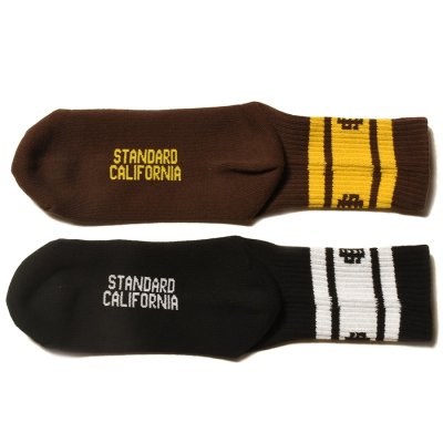 画像3: (STANDARD CALIFORNIA/スタンダードカリフォルニア) SD Sports Socks-2P Type-2 (Black、Brown )