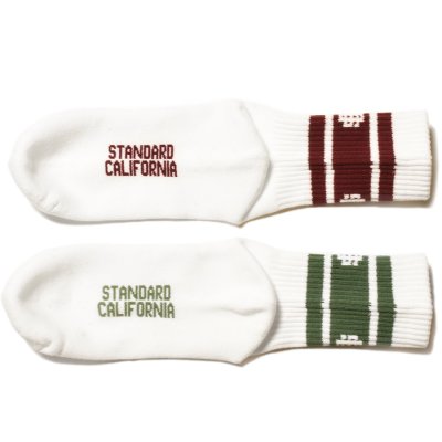 画像3: (STANDARD CALIFORNIA/スタンダードカリフォルニア) SD Sports Socks-2P (Olive、Burgundy )