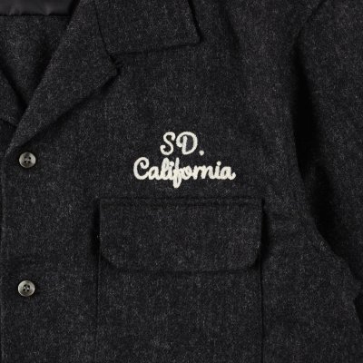 画像4:  (STANDARD CALIFORNIA/スタンダードカリフォルニア) SD Wool Shirt　Charcoal（メンズ）M/Lサイズ