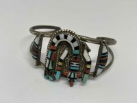 インディアンジュエリー■ZUNI族（ズニ族）H.E. Cellicion■バングル（ZUNI-B-031) レインボーマン