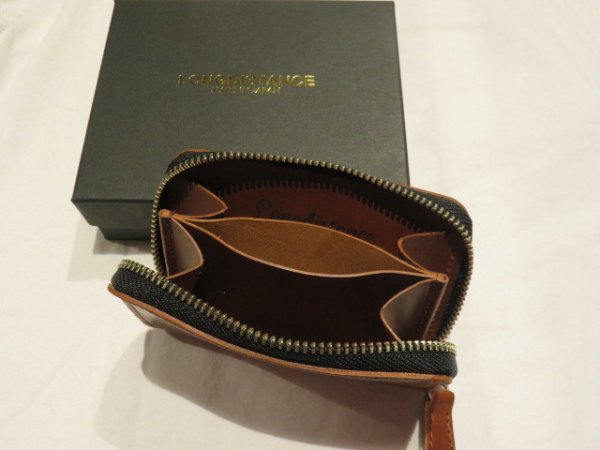 画像4: ロングディスタンス（LONGDISTANCE) Tender Rectangle coin case ブラウン 日本製 (4)