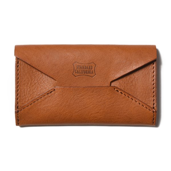 画像6: （STANDARD CALIFORNIA/スタンダードカリフォルニア） Button Works × SD Leather Card Case  BLACK/LIGHT BROWN (6)