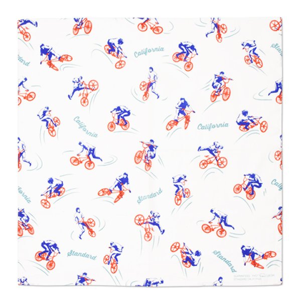 画像2: (STANDARD CALIFORNIA/スタンダードカリフォルニア) SD BMX Bandana ホワイト/ブラック (2)