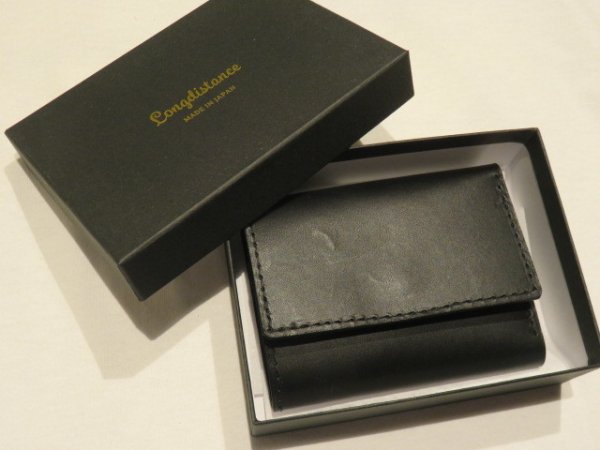 画像6: ■ロングディスタンス（LONGDISTANCE)■Buttero Leather Mini Wallet■ブラック■日本製 (6)