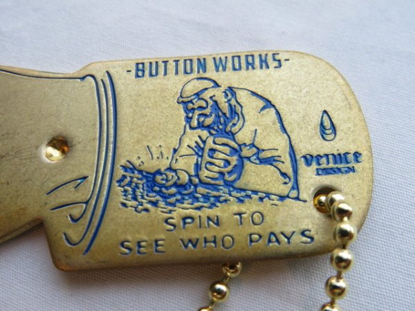 画像3: button works / ボタンワークス■YOU PAY SPINNER / ユーペイスピナー (真鍮/青)■クリックポスト対応商品（送料198円） (3)