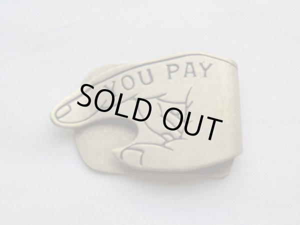 画像2: button works / ボタンワークス■YOU PAY MONEY CLIP / ユーペイマネークリップ (真鍮/黒)■クリックポスト対応商品（送料198円） (2)
