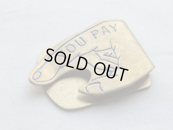 画像4: button works / ボタンワークス■YOU PAY MONEY CLIP / ユーペイマネークリップ (真鍮/青)■クリックポスト対応商品（送料198円） (4)