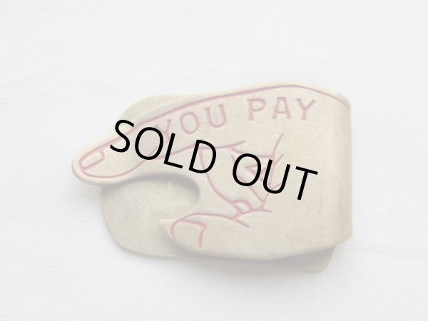 画像2: button works / ボタンワークス■YOU PAY MONEY CLIP / ユーペイマネークリップ (真鍮/赤)■クリックポスト対応商品（送料198円） (2)