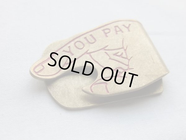 画像4: button works / ボタンワークス■YOU PAY MONEY CLIP / ユーペイマネークリップ (真鍮/赤)■クリックポスト対応商品（送料198円） (4)