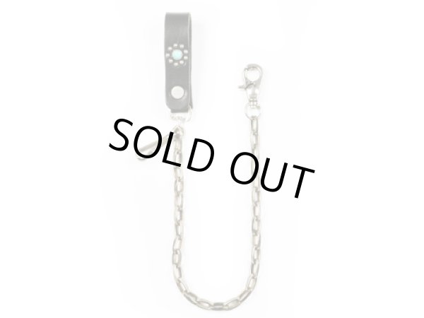 画像1: HTC（Hollywood Trading Company）HTC Wallet Chain #Flower Turquoise　ブラック (1)