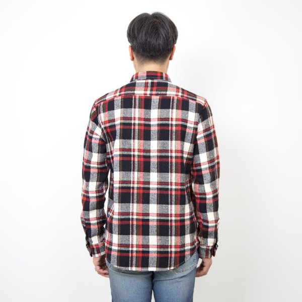 画像6: SALE 30%OFF (TURN ME ON / ターンミーオン)  ワッフルチェックL/Sシャツ (RED)  (MENS)M/Lサイズ (6)