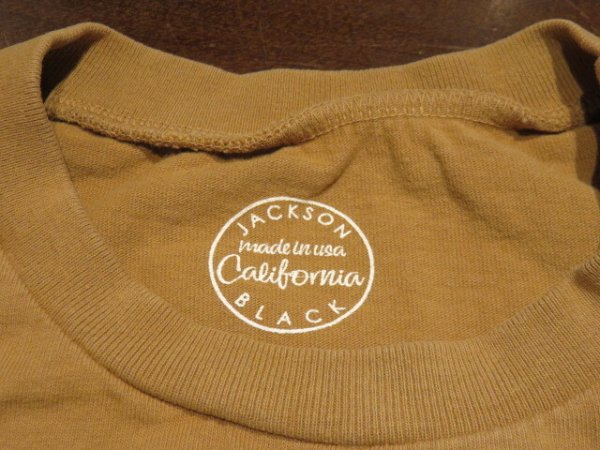 画像3: ジャクソンマティス（JACKSON MATISSE) JACKSON BLACKライン  AMERICAN MADE Tee  キャメル  M/Lサイズ (3)