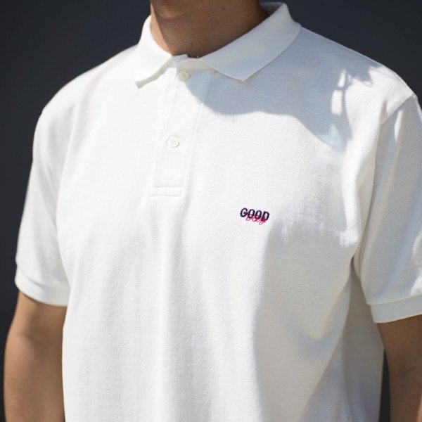 画像2: SALE 30%OFF (TURN ME ON / ターンミーオン)  雑誌BLUE.掲載 制菌加工鹿の子ポロ  (WHITE)  (MENS)M/Lサイズ (2)