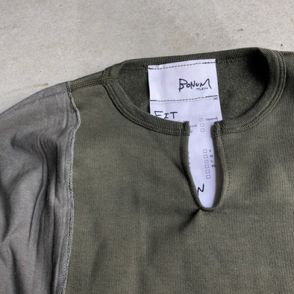 画像2: BONUM「DEAD STOCK Re-Make Sweat」80's FRENCH ARMY&90'sU.S.ARMY (2)