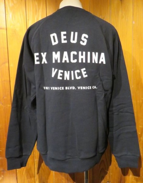 画像1: Deus Ex Machina(デウス エクス マキナ) Venice Address Crew  (Black)（メンズ）S/M/Lサイズ (1)