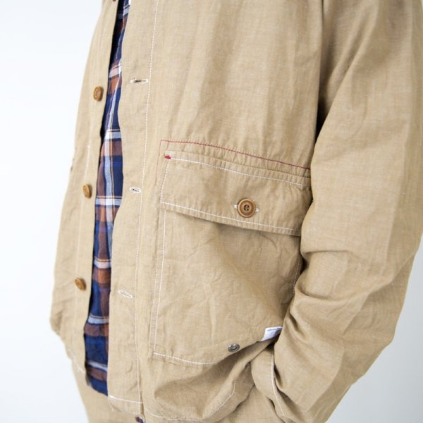 画像4: SALE 20%OFF (TURN ME ON / ターンミーオン) 雑誌Blue.掲載ダンガリーシャツJKT (BEIGE) (MENS)M/Lサイズ (4)