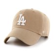画像1: ('47/フォーティーセブン)  ドジャースキャップ  ’47 クリーンナップ カーキxホワイトロゴ　Dodgers ’47 CLEAN UP Khaki x White logo (1)