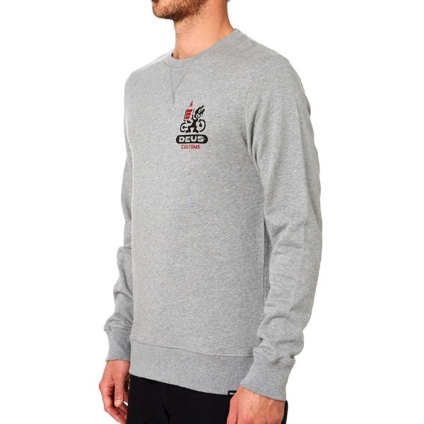 画像9: SALE 20%OFF  (Deus Ex Machina/デウス エクス マキナ) FOSSIL FUEL CREW  (GREY MARLE)（メンズ）S/M/Lサイズ (9)