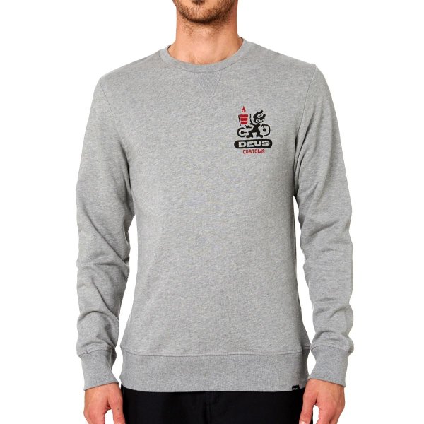 画像8: SALE 20%OFF  (Deus Ex Machina/デウス エクス マキナ) FOSSIL FUEL CREW  (GREY MARLE)（メンズ）S/M/Lサイズ (8)