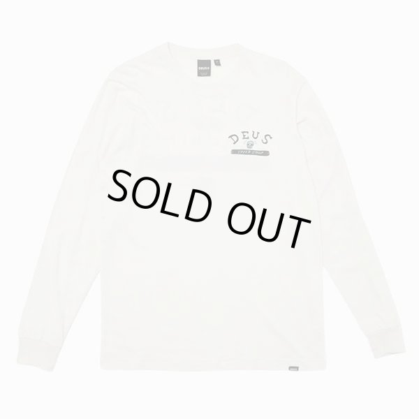 画像2: Deus Ex Machina(デウス エクス マキナ) SPEED SHOP LS TEE  VINTAGE WHITE（メンズ）S/M/Lサイズ (2)