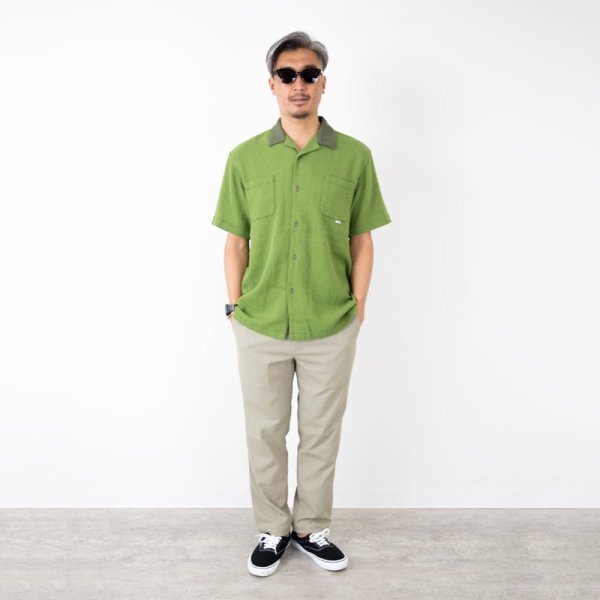 画像3: SALE 30%OFF (TURN ME ON / ターンミーオン)  リネンオープンカラーシャツ(GREEN) (MENS)M/Lサイズ  (3)