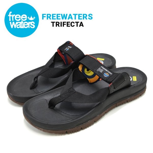 画像1: FREEWATERS（フリーウォータース)■TRIFECTA サンダル■BLACK■US8(26cm)/US9(27cm)/US10(28cm) (1)