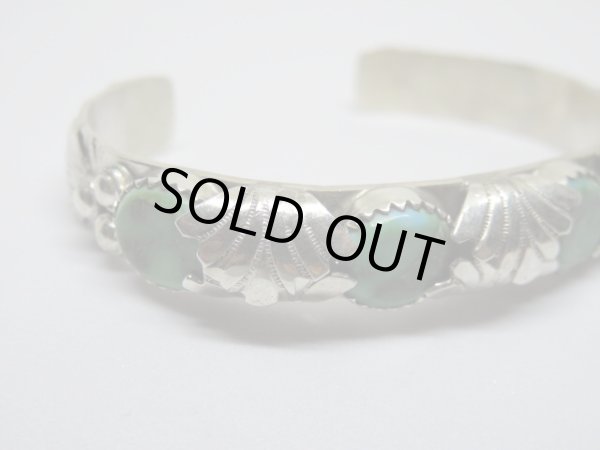 画像4: インディアンジュエリー■ZUNI族（ズニ族）LYOLITA TSATTE■バングル（ZUNI-B-0031) ソノランゴールドターコイズ (4)