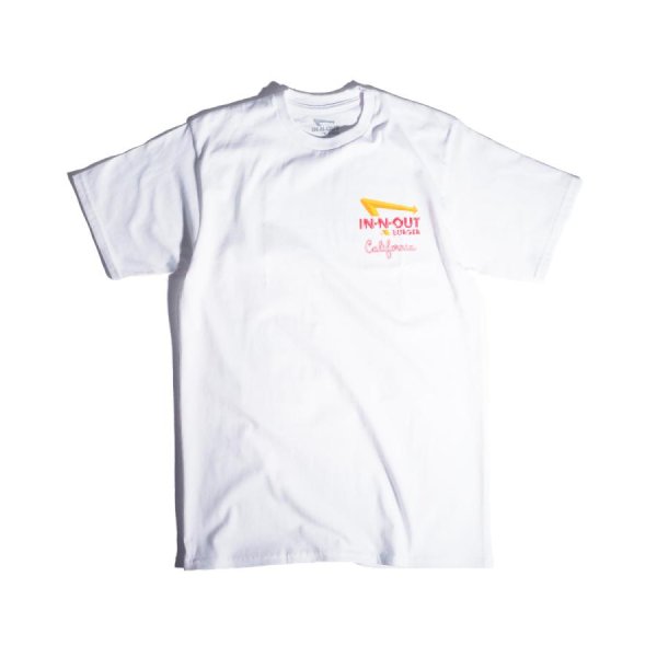 画像2: ■アメリカのハンバーガーショップ [IN-N-OUT BURGER]インアンドアウトバーガー  ゴールデンアワー Tシャツ ■ホワイト■（メンズ）S/M/L/XLサイズ■USA買付商品 (2)
