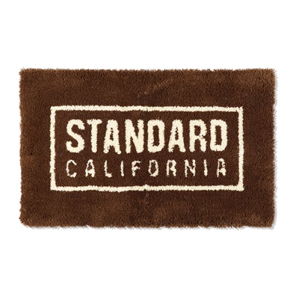 画像1: （STANDARD CALIFORNIA/スタンダードカリフォルニア）SD Box Logo Rug ブラウン (1)