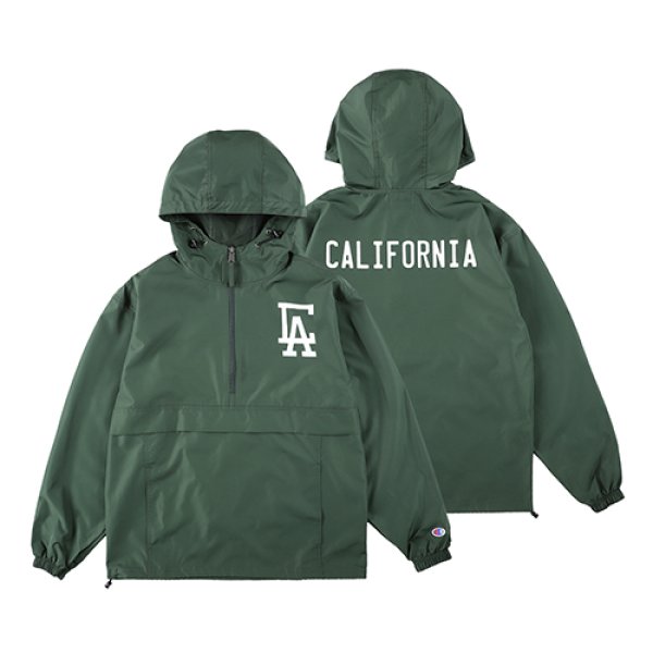 画像1: SALE20%OFF（CALIFOLKS/カリフォークス） CALIFOLKS Packable Anorak　グリーン（メンズ）M/Lサイズ  (1)