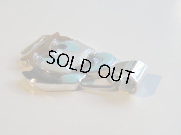 画像3: インディアンジュエリー■ZUNI族（ズニ族）■ネックレストップ（NAVAJO-DD-002) Don・Dewa　インレイ　スモールフェイス  ドナルド (3)