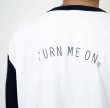 画像5: TURN ME ON（ターンミーオン)　配色切替9分袖TEE(WHITE/NAVY)  (MENS)M/Lサイズ (5)