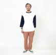 画像2: TURN ME ON（ターンミーオン)　配色切替9分袖TEE(WHITE/NAVY)  (MENS)M/Lサイズ (2)