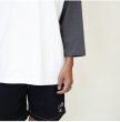 画像6: TURN ME ON（ターンミーオン)　配色切替9分袖TEE(WHITE/CHARCOAL)  (MENS)M/Lサイズ (6)