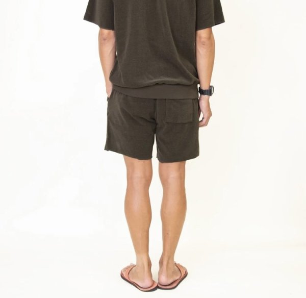 画像6: TURN ME ON（ターンミーオン) ラフィパイル イージーショーツ（D.KHAKI） (MENS)M/Lサイズ (6)