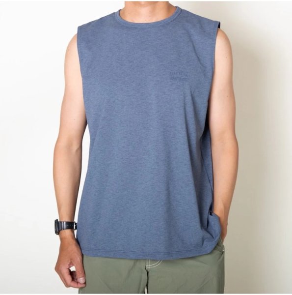 画像6: TURN ME ON（ターンミーオン) 定番ロゴ水陸両用ノースリーブ TEE(BLUE) (MENS)M/L/XLサイズ (6)