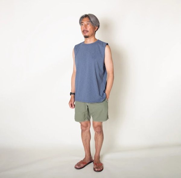 画像4: TURN ME ON（ターンミーオン) 定番ロゴ水陸両用ノースリーブ TEE(BLUE) (MENS)M/L/XLサイズ (4)