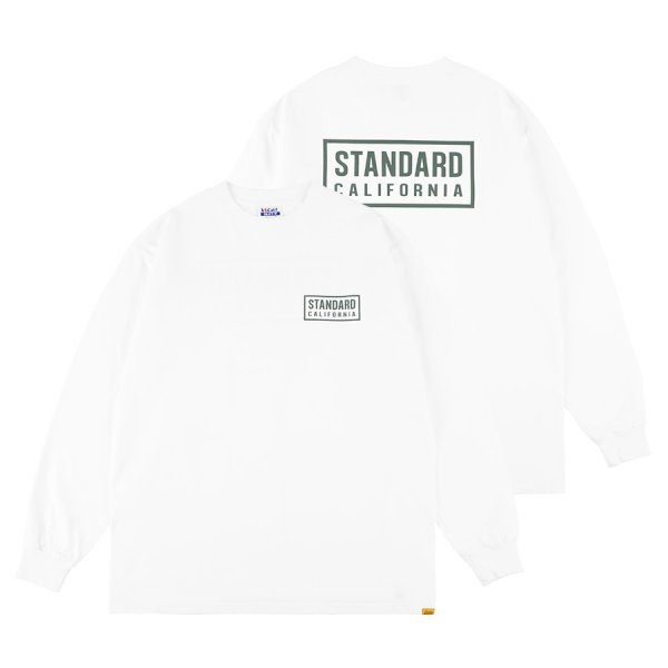 画像1: (STANDARD CALIFORNIA/スタンダードカリフォルニア) SD Heavyweight Box Logo Long Sleeve T■White■（メンズ）S/M/L/XLサイズ (1)