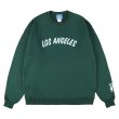 画像1: （CALIFOLKS/カリフォークス）CALIFOLKS Crew Neck Sweat Los Angeles (Green)（メンズ）M/Lサイズ  (1)