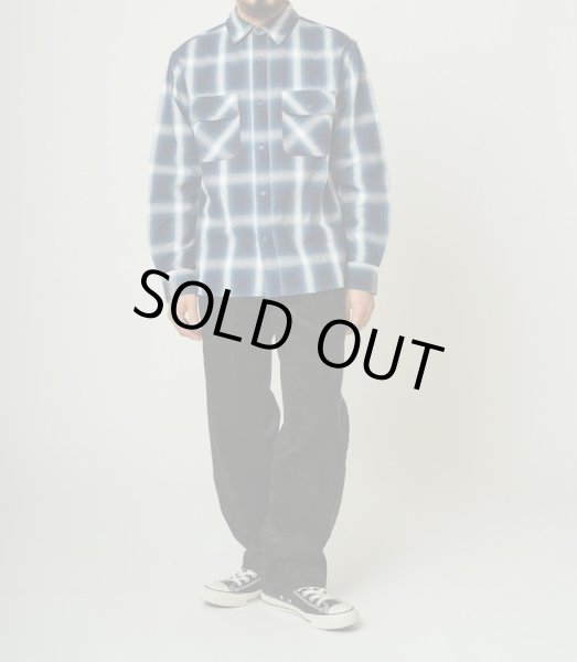 画像2: (BIG MIKE/ビッグマイク) Heavy Flannel Shirts / NVY×WHT（メンズ）M/L/XLサイズ (2)