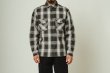 画像1: (BIG MIKE/ビッグマイク) Heavy Flannel Shirts / BLK×GRY×WHT （メンズ）M/L/XLサイズ (1)