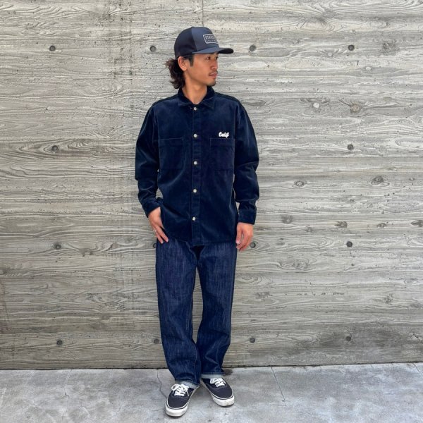 画像2: SALE 20%OFF (STANDARD CALIFORNIA/スタンダードカリフォルニア) SD Corduroy Shirt Jacket  Navy（メンズ）M/Lサイズ (2)