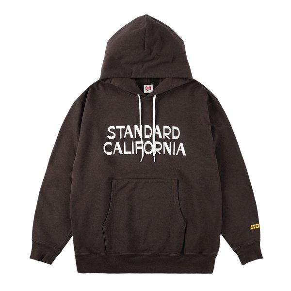 画像1:  スタンダードカリフォル二ア（STANDARD CALIFORNIA) Jeff for SD Logo Hood Sweat■Brown■（メンズ）M/L/XLサイズ  (1)