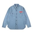 画像1:  (STANDARD CALIFORNIA/スタンダードカリフォルニア) SD Stadium Logo Patch Chambray Shirt　Indigo（メンズ）M/Lサイズ (1)